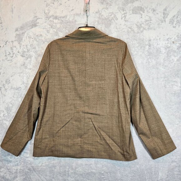 Clifford & Wills Pant Suit Set Womens 12 brown wool zip jacket pleat career cuff - Picture 4 of 15